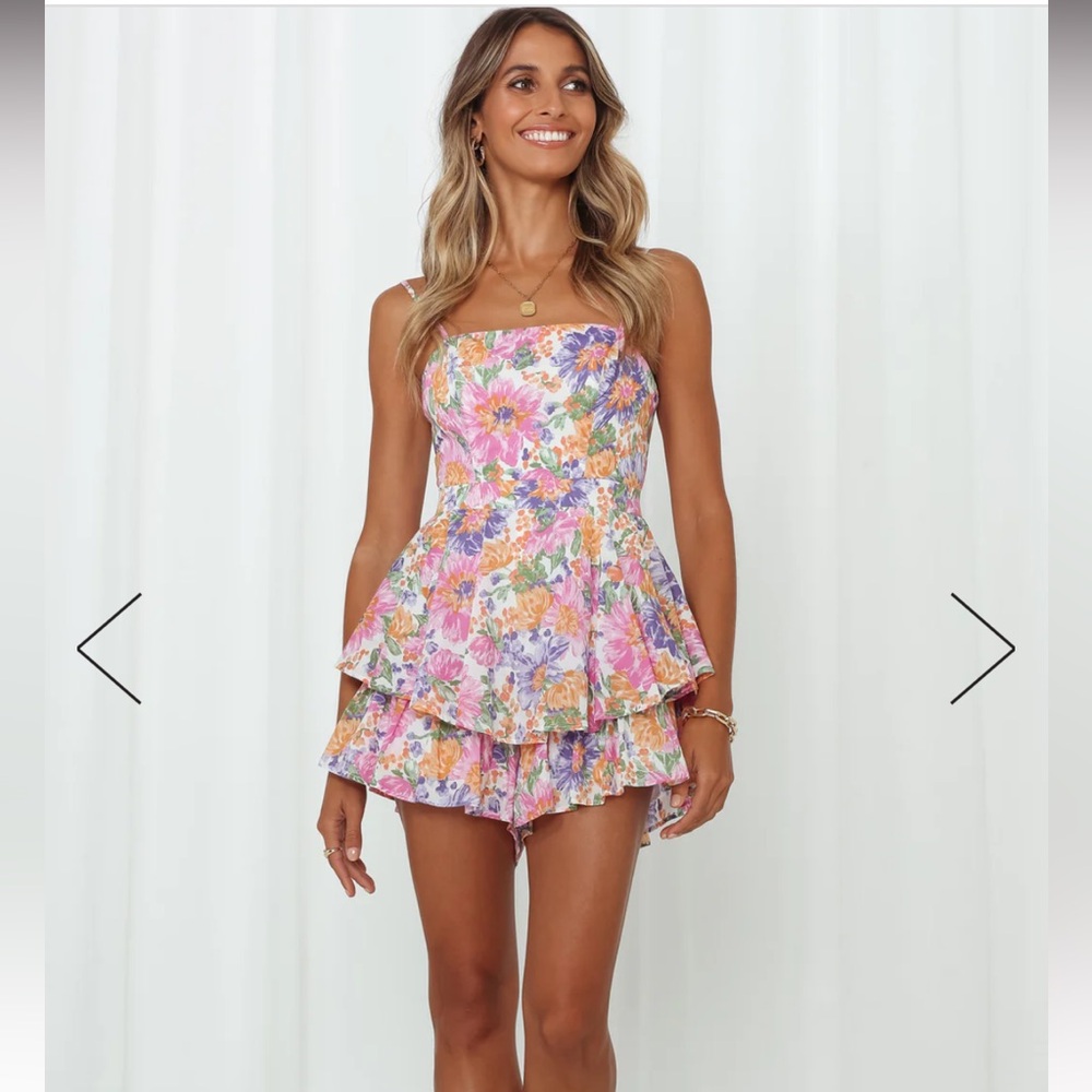 tags off BUT NEVER WORN HELLO MOLLY FAKE SMILE ROMPER PURPLE size medium